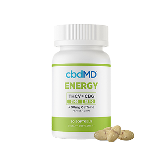 cbdMD – Broad Spectrum – THCV + CBG Energy Softgels (THCV 90mg + CBG 450mg)/30 uni