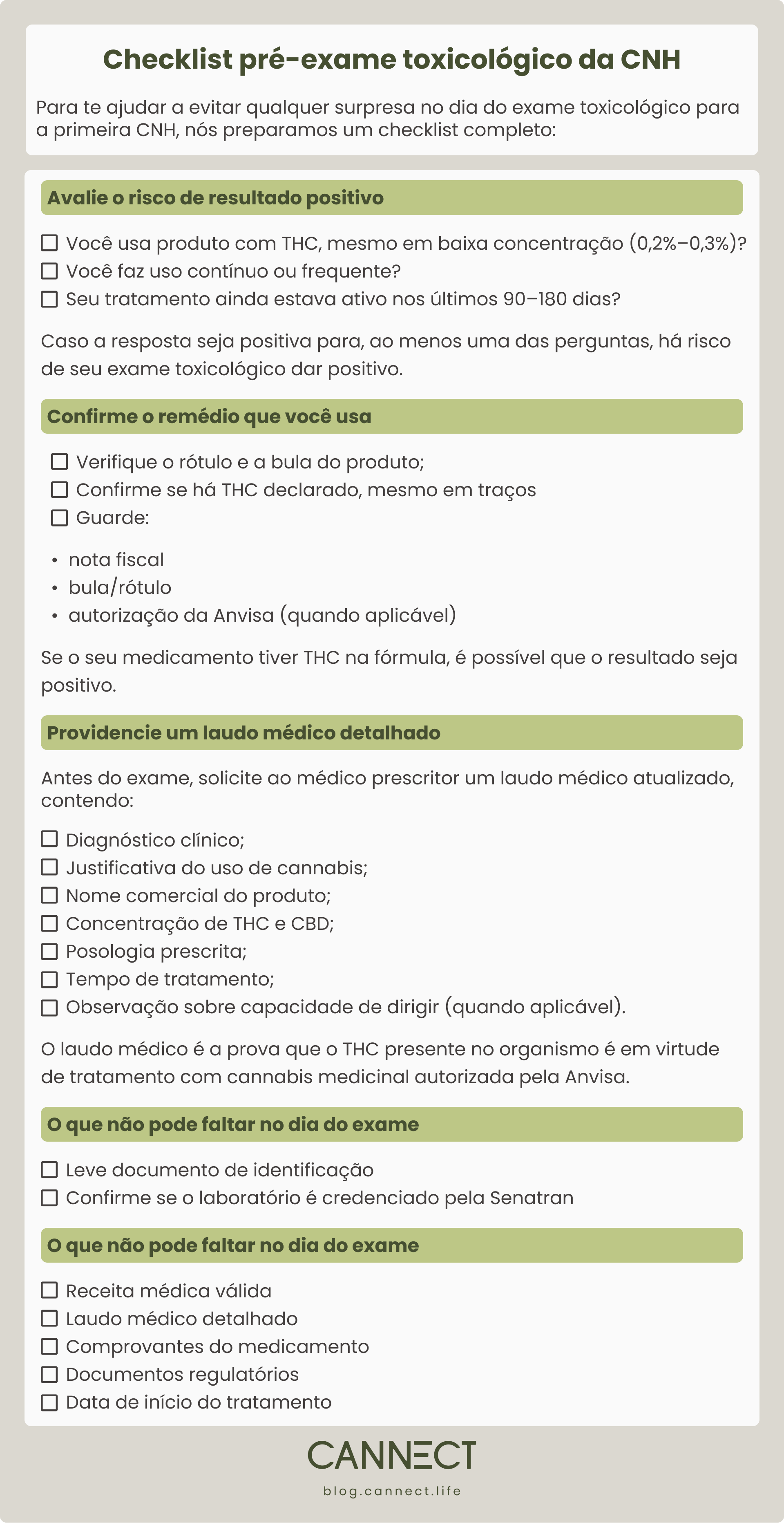 checklist pre exame toxicologico cnh checklist pre exame toxicologico cnh