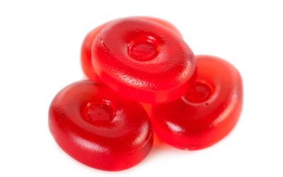 Juicy red candies isolated  on a white background